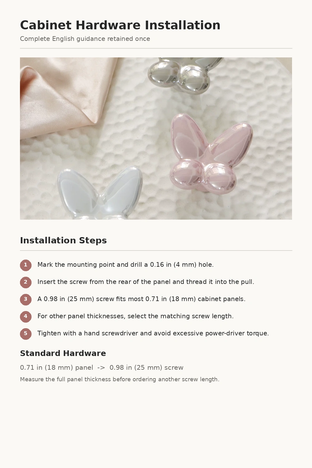 Butterfly Pearl Cabinet Knob - image 15
