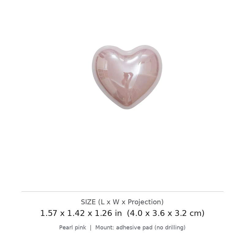 Heart No-Drill Cabinet Knob - image 4