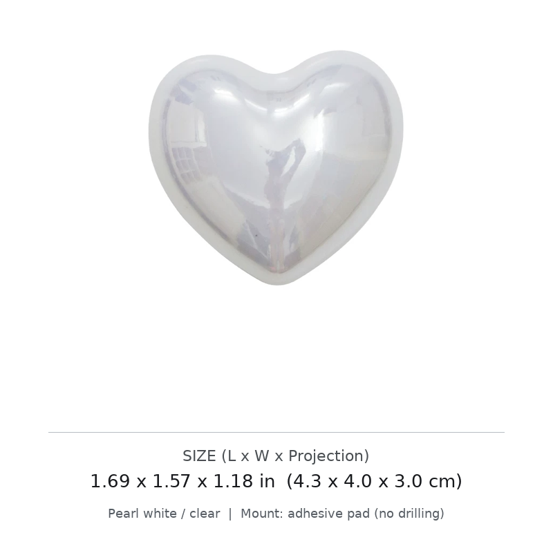 Heart No-Drill Cabinet Knob - image 2